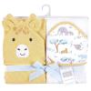 image:imageHudson Baby Unisex Baby Cotton Animal Face Hooded Towel Brown Gingham Puppy One SizeSafari Friends
