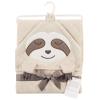 image:imageHudson Baby Unisex Baby Cotton Animal Face Hooded Towel Brown Gingham Puppy One SizeSloth