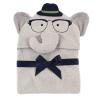 image:imageHudson Baby Unisex Baby Cotton Animal Face Hooded Towel Brown Gingham Puppy One SizeSmart Elephant