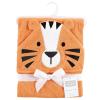 image:imageHudson Baby Unisex Baby Cotton Animal Face Hooded Towel Brown Gingham Puppy One SizeTiger