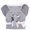 image:imageHudson Baby Unisex Baby Cotton Animal Face Hooded Towel Brown Gingham Puppy One SizeTusks Elephant