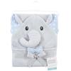 image:imageHudson Baby Unisex Baby Cotton Animal Face Hooded Towel Brown Gingham Puppy One SizeWhite Dots Gray Elephant