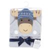 image:imageHudson Baby Unisex Baby Cotton Animal Face Hooded Towel Brown Gingham Puppy One SizeWinter Moose