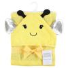 image:imageHudson Baby Unisex Baby Cotton Animal Face Hooded Towel Brown Gingham Puppy One SizeYellow Bee
