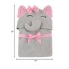 image:imageHudson Baby Unisex Baby Cotton Animal Face Hooded Towels Pretty Elephant amp Bear Girl One Size