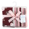 image:imageHudson Baby Unisex Baby Cotton Flannel Burp Cloths Bee One SizeBurgundy Floral