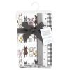 image:imageHudson Baby Unisex Baby Cotton Flannel Burp Cloths Bee One SizeFarm Friends Grey 4pack