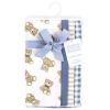 image:imageHudson Baby Unisex Baby Cotton Flannel Burp Cloths Bee One SizeGentleman Bear 4 Pack