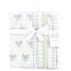 image:imageHudson Baby Unisex Baby Cotton Flannel Burp Cloths Bee One SizeLeafy Elephant 7pack