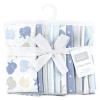 image:imageHudson Baby Unisex Baby Cotton Flannel Burp Cloths Bee One SizeMulti Color Boy Elephant 10pack