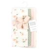 image:imageHudson Baby Unisex Baby Cotton Flannel Burp Cloths Bee One SizePink Dainty Floral 4 Pack