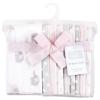 image:imageHudson Baby Unisex Baby Cotton Flannel Burp Cloths Bee One SizePink Gray Elephant