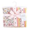 image:imageHudson Baby Unisex Baby Cotton Flannel Burp Cloths Bee One SizePink Yellow Pretty Floral 10 Pack