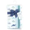 image:imageHudson Baby Unisex Baby Cotton Flannel Burp Cloths Bee One SizeSoft Teal Dino 4 Pack