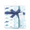 image:imageHudson Baby Unisex Baby Cotton Flannel Burp Cloths Bee One SizeSoft Teal Dino 7 Pack