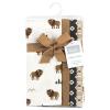 image:imageHudson Baby Unisex Baby Cotton Flannel Burp Cloths Bee One SizeWild Buffalo 4 Pack