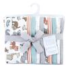 image:imageHudson Baby Unisex Baby Cotton Flannel Burp Cloths Bee One SizeZoo Animals