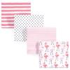 image:imageHudson Baby Unisex Baby Cotton Flannel Receiving Blankets Bundle Set Christmas Scene One SizeFlamingos Narwhal