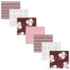 image:imageHudson Baby Unisex Baby Cotton Flannel Receiving Blankets Bundle Set Christmas Scene One SizeTea Party Burgundy Floral