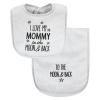image:imageHudson Baby Unisex Baby Cotton Terry Bib and Burp Cloth Set Mom Dad Dream One SizeMom Dad Moon and Back