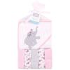 image:imageHudson Baby Unisex Baby Hooded Towel and Five Washcloths Pink Elephant One SizeFloral Elephant