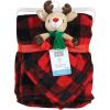 image:imageHudson Baby Unisex Baby Plush Blanket with Security Blanket Moon Girl One SizeRudolph