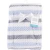 image:imageHudson Baby Unisex Baby Plush Waffle Blanket Hedgehog One SizeBlue Gray Stripe