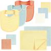 image:imageHudson Baby Baby Rayon Bib Burp Cloth and Washcloth 10PkSoft Neutral