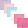 image:imageHudson Baby Baby Rayon Burpcloth 6pk Blue Orange Lime One SizePink Lilac