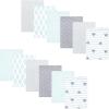 image:imageHudson Baby Cotton Flannel Burp Cloths 12Pack Bundle Koala Stripe One Size