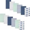 image:imageHudson Baby Cotton Flannel Burp Cloths 12Pack Bundle Sea Friends One Size