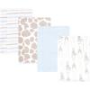 image:imageHudson Baby Cotton Flannel Burp Cloths 4Pack Modern Safari Friends One Size