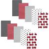 image:imageHudson Baby Infant Boys Cotton Flannel Burp Cloths 10Pack Fire Truck One Size