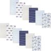 image:imageHudson Baby Infant Boys Cotton Flannel Burp Cloths 12Pack Bundle Born To Fly One Size