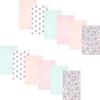 image:imageHudson Baby Infant Girls Cotton Flannel Burp Cloths 12Pack Bundle Pink Mint Floral One Size