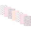 image:imageHudson Baby Infant Girls Cotton Flannel Burp Cloths 7Pack Pink Mint Floral One Size