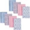 image:imageHudson Baby Layered Flannel Burp Cloths 8 Pack Prairie Flowers