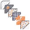 image:imageHudson Baby Unisex Baby 6Pc Cotton Rich Hooded Towels Bundle Set Blue Moose Fox One SizeOrange Fox Fox