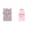image:imageHudson Baby Unisex Baby Cotton Animal Face Hooded Towels Pretty Elephant amp Bear Girl One Size