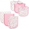 image:imageHudson Baby Unisex Baby Cotton Bib and Burp Cloth Set Princess One SizeFlower