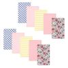 Pink Blue Pretty Floral 10 Pack