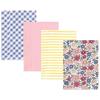 Pink Blue Pretty Floral 4 Pack