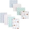 image:imageHudson Baby Unisex Baby Cotton Flannel Burp Cloths and Receiving Blankets 8Piece Gray Elephant One SizeTeepee