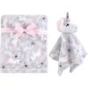 image:imageHudson Baby Unisex Baby Plush Blanket with Security Blanket Moon Girl One SizeWhimsical Unicorn