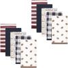 image:imageHudson Baby Unisex Baby Quilted Burp Cloths Moose Bear One SizeFootball