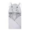 image:imageHudson Baby Unisex Baby Rayon from Bamboo Animal Face Hooded Towel Blue Elephant One SizeGray Elephant