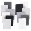 image:imageHudson Baby Unisex Baby Rayon from Bamboo Woven Washcloths 12pk Black White One SizeBlack White