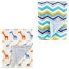 Blue Giraffe/Blue Chevron