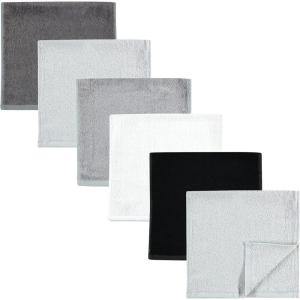 image:imageHudson Baby Baby Rayon Burpcloth 6pk Blue Orange Lime One SizeBlack White