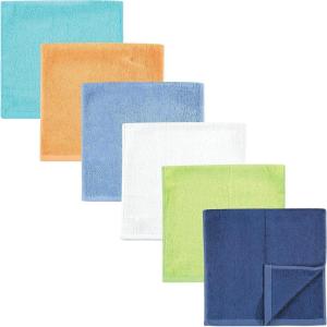 image:imageHudson Baby Baby Rayon Burpcloth 6pk Blue Orange Lime One SizeBlue Orange Lime